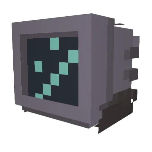 _Ordinal Minecraft avatar head, 3D render