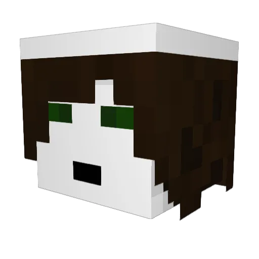 _Original_ Minecraft avatar head, 3D render