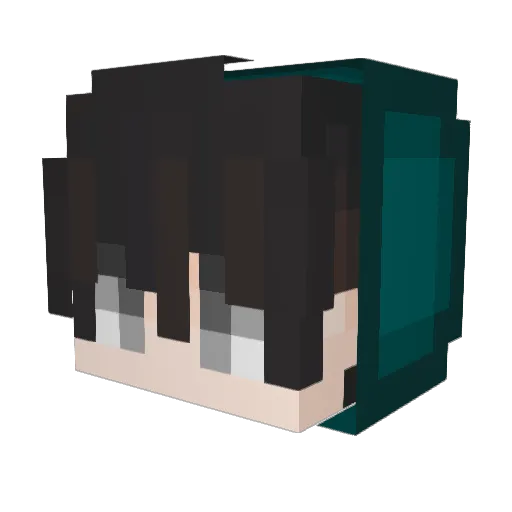 _Orito_ Minecraft avatar head, 3D render
