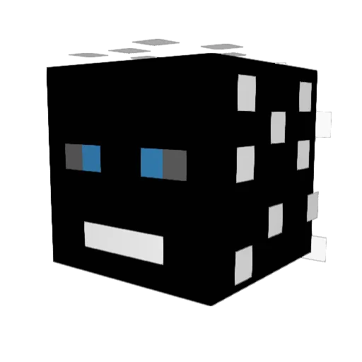 _Otaku Minecraft avatar head, 3D render