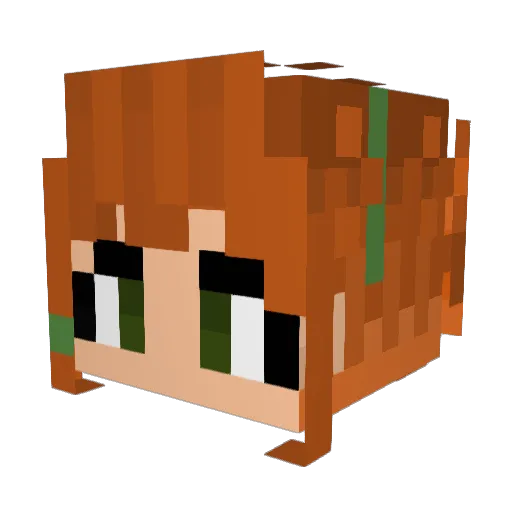 _Otladka_ Minecraft avatar head, 3D render