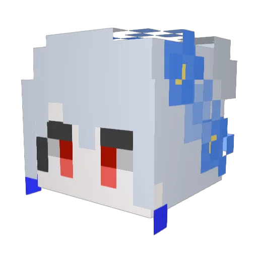 _P1nk_panther_ Minecraft avatar head, 3D render