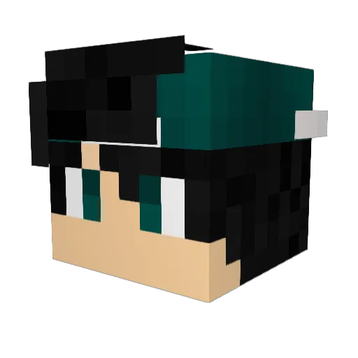 _P3DR00S0_ Minecraft avatar head, 3D render