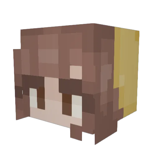 _PA1G3_ Minecraft avatar head, 3D render