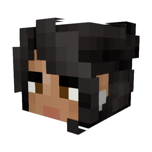 _PEACHGORE Minecraft avatar head, 3D render