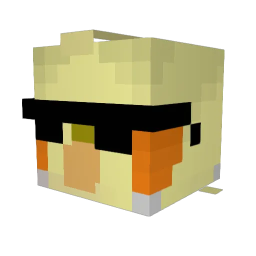 _PPeanut_ Minecraft avatar head, 3D render