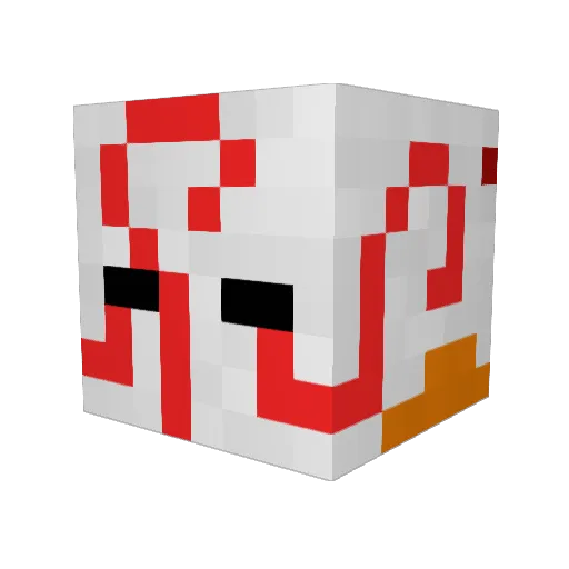 _PRP Minecraft avatar head, 3D render