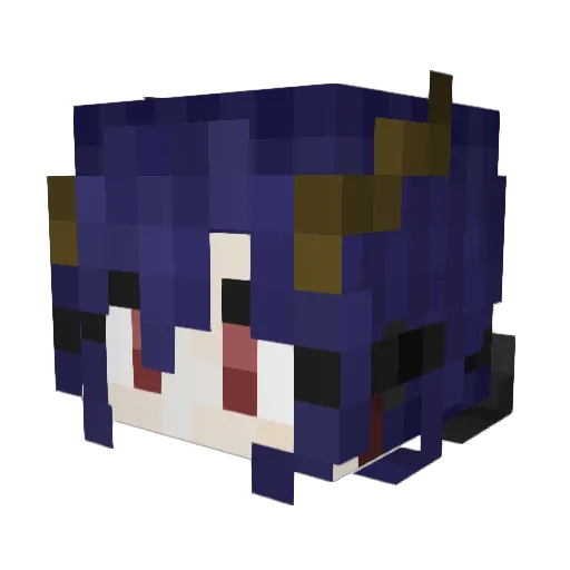 _PaRaaQ Minecraft avatar head, 3D render