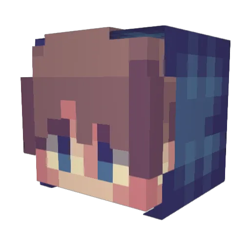 _PaZziTiVchik_ Minecraft avatar head, 3D render