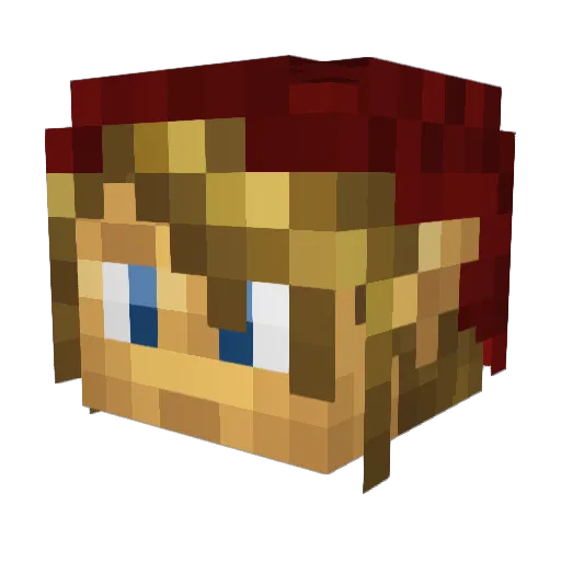 _PainxD_ Minecraft avatar head, 3D render