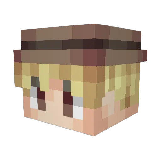 _Palermo Minecraft avatar head, 3D render