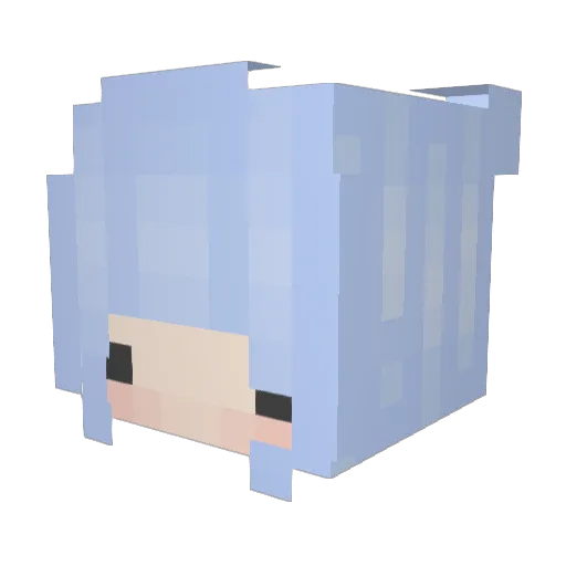 _Panda_Life_ Minecraft avatar head, 3D render