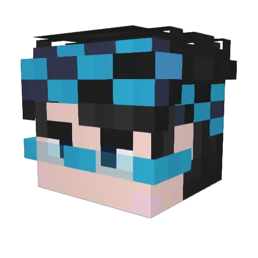 _PanzerUwU_ Minecraft avatar head, 3D render