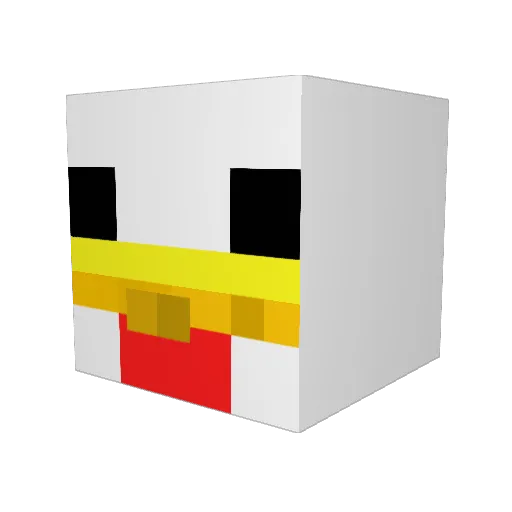 _Paoloooh Minecraft avatar head, 3D render