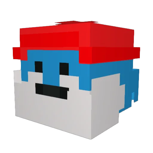 _Papa__Smurf_ Minecraft avatar head, 3D render