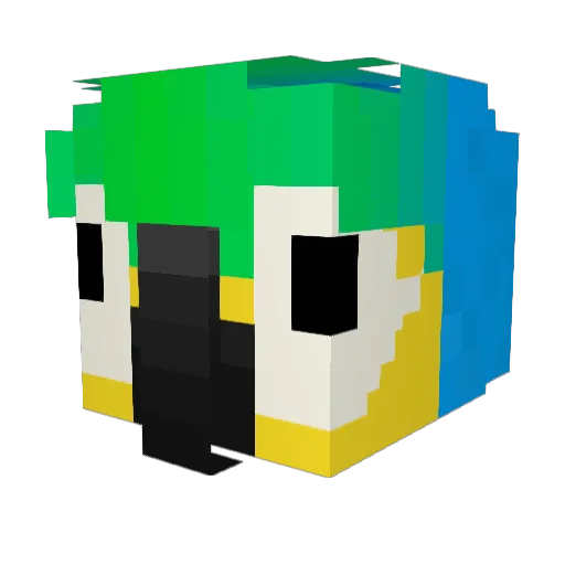 _Papago_ Minecraft avatar head, 3D render