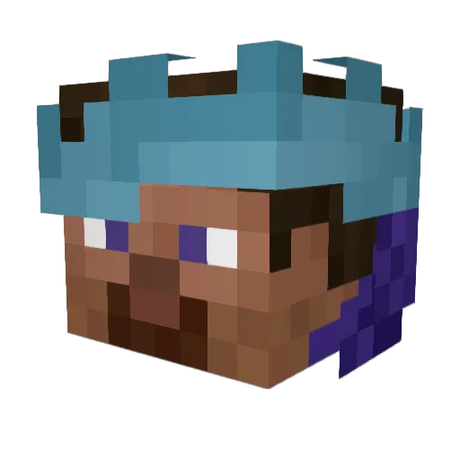 _Parfait Minecraft avatar head, 3D render