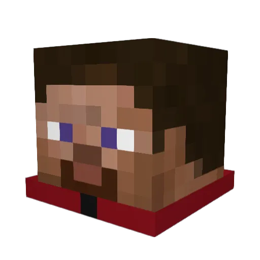 _Passive Minecraft avatar head, 3D render