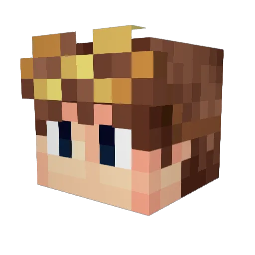 _PaulineoCrey_ Minecraft avatar head, 3D render