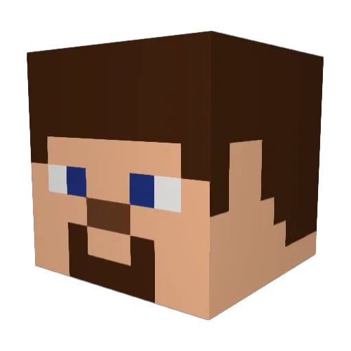 _PazaR_ Minecraft avatar head, 3D render