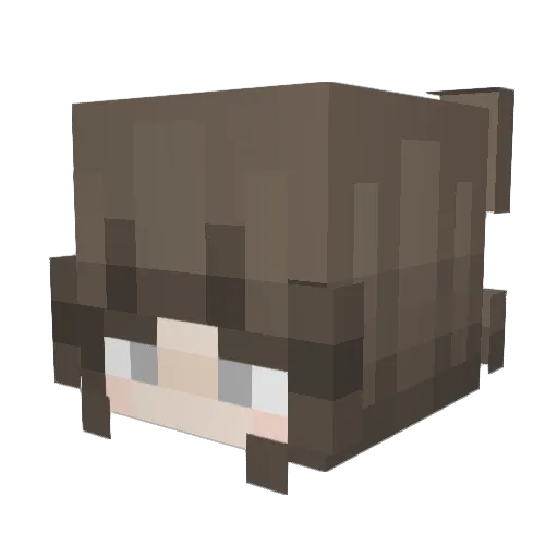 _PeQYTB Minecraft avatar head, 3D render