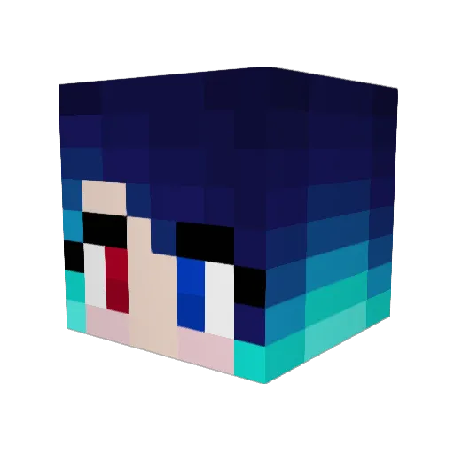 _PeachyPea_ Minecraft avatar head, 3D render