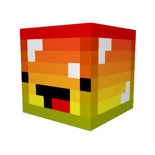 _Peeppeep_ Minecraft avatar head, 3D render
