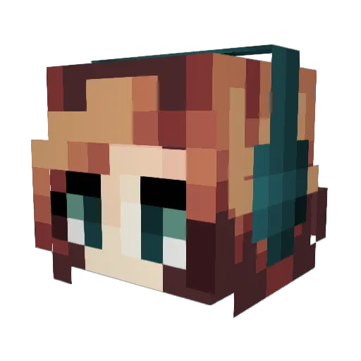 _PeltingRain_ Minecraft avatar head, 3D render
