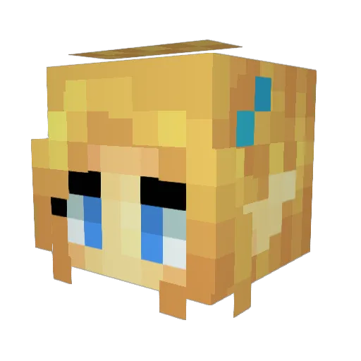 _Pennyy Minecraft avatar head, 3D render