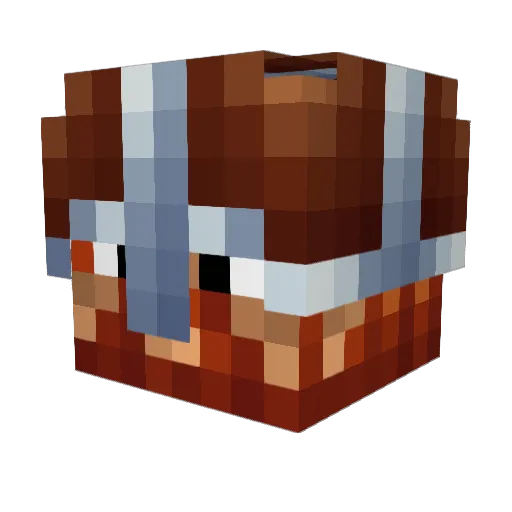 _Pepper Minecraft avatar head, 3D render