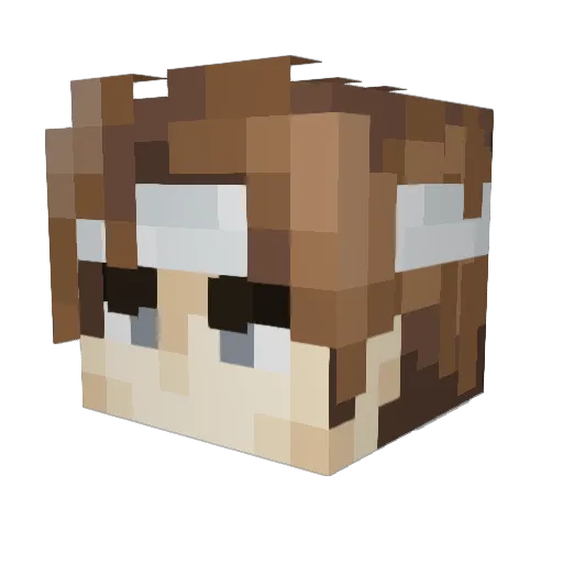 _Perkz_ Minecraft avatar head, 3D render