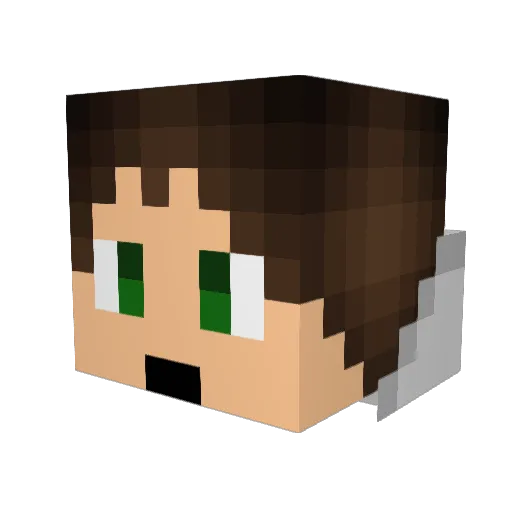_PeytonPlayz Minecraft avatar head, 3D render
