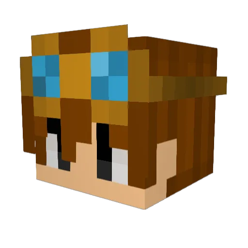 _Pfeillo Minecraft avatar head, 3D render