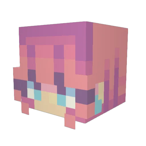 _Pflanzi Minecraft avatar head, 3D render