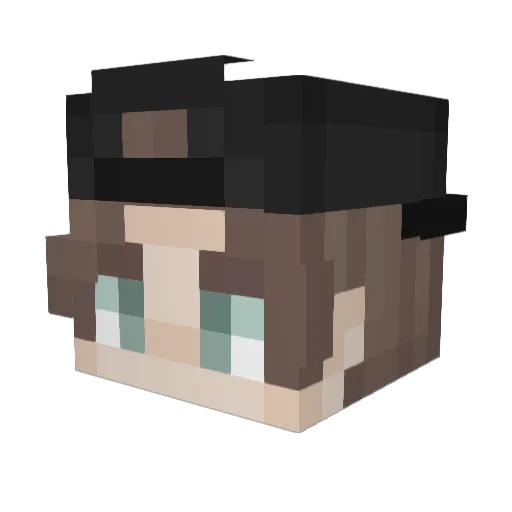 _PhantomHD Minecraft avatar head, 3D render