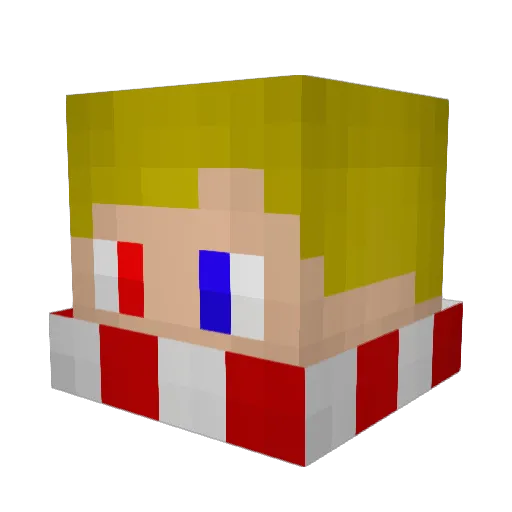 _PhantomStrike_ Minecraft avatar head, 3D render