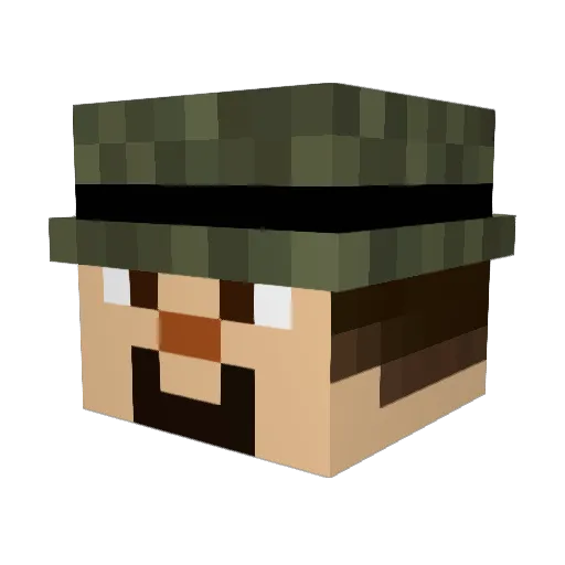 _Philipp473 Minecraft avatar head, 3D render