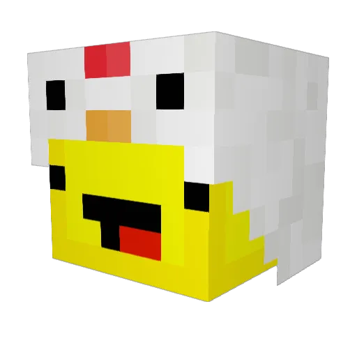 _Phizix Minecraft avatar head, 3D render