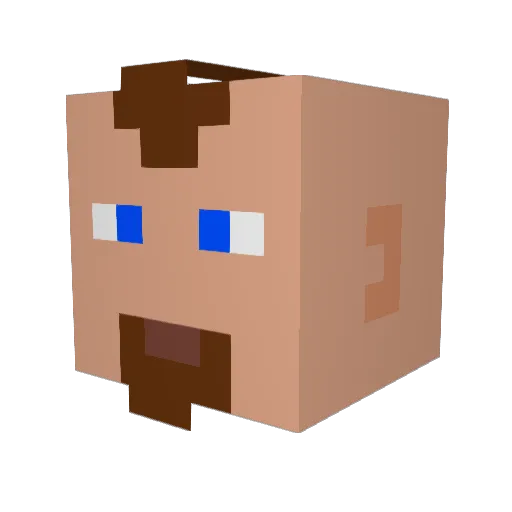 _Phoinex_ Minecraft avatar head, 3D render