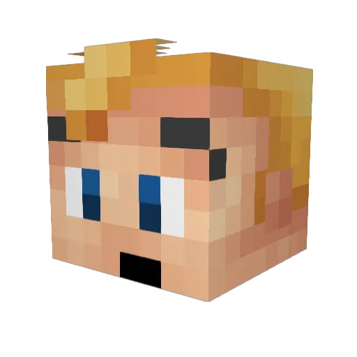 _PhotoG_ Minecraft avatar head, 3D render