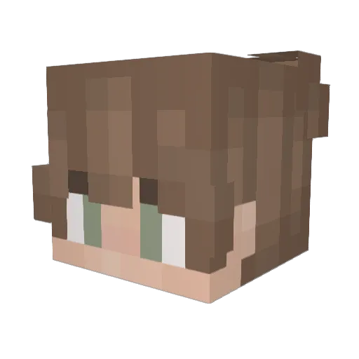 _Phrogg_ Minecraft avatar head, 3D render