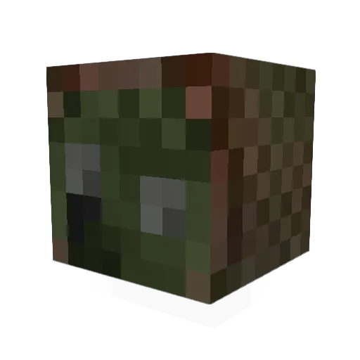 _Pigface Minecraft avatar head, 3D render