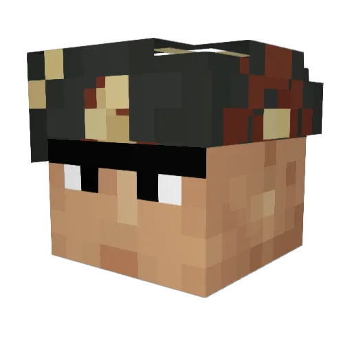 _Pigoz_ Minecraft avatar head, 3D render