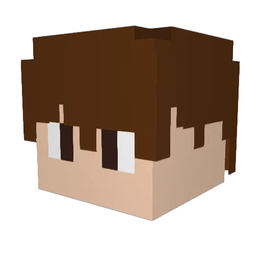 _PiheiZ Minecraft avatar head, 3D render