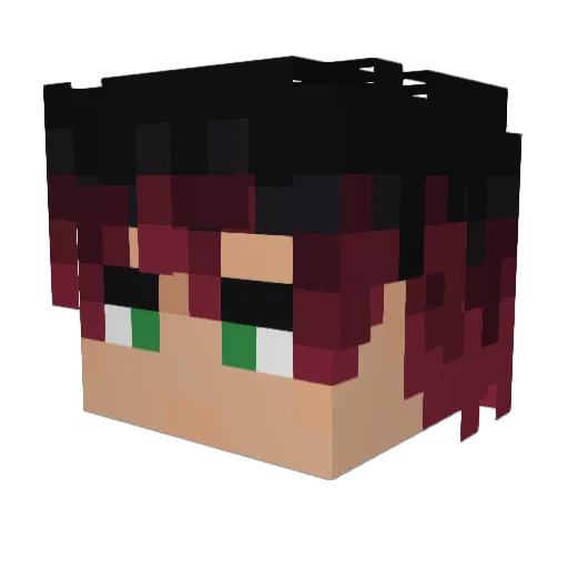 _Pillows Minecraft avatar head, 3D render