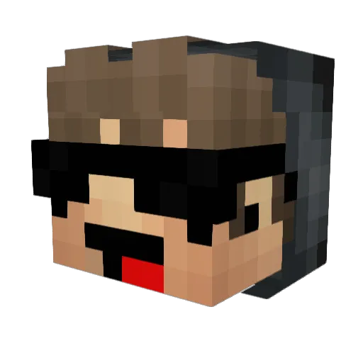 _Pim040_ Minecraft avatar head, 3D render