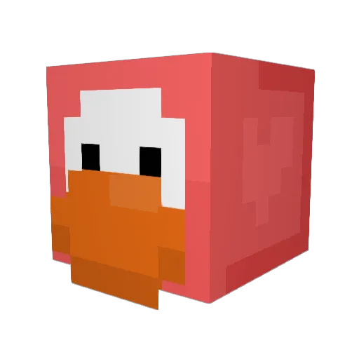 _Pingu7_ Minecraft avatar head, 3D render