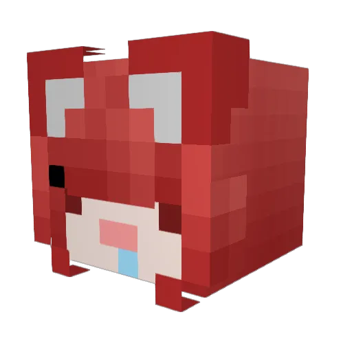 _Pink8_ Minecraft avatar head, 3D render