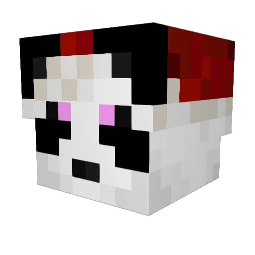 _Pink_Punda_ Minecraft avatar head, 3D render