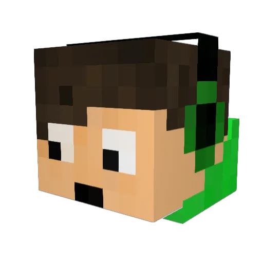 _Pintago Minecraft avatar head, 3D render